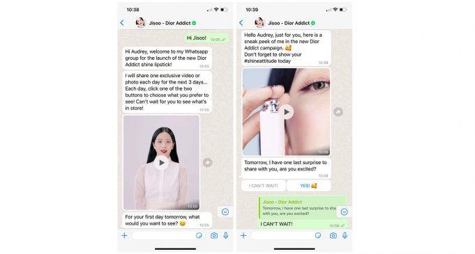 Dior Beauty lancia la prima campagna WhatsApp